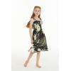 imageGirl Hawaiian Elastic Top Strap Dress in Wispy CereusWispy Cereus Black