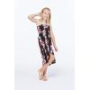 imageGirl Hawaiian Halter Dress in Pink Hibiscus Vine BlackPink Black Hibiscus Vine