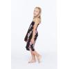 imageGirl Hawaiian Halter Dress in Pink Hibiscus Vine BlackPink Black Hibiscus Vine