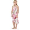 imageGirl Hawaiian Halter Dress in Pink Hibiscus Vine BlackPink Hibiscus Vine