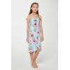 imageGirl Hawaiian Halter Dress in Pink Hibiscus Vine BlackPink Turquoise Hibiscus Vine