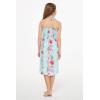 imageGirl Hawaiian Halter Dress in Pink Hibiscus Vine BlackPink Turquoise Hibiscus Vine