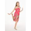 imageGirl Hawaiian Halter Dress in Pretty Tropical Hot PinkPretty Tropical Hot Pink