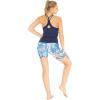 imageHawaii Hangover Womens Athletic Sportswear Solid Tank Top and Patterned Bike Shorts SetFirebird Blue White