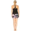 imageHawaii Hangover Womens Athletic Sportswear Solid Tank Top and Patterned Bike Shorts SetLotus and Orchid Black