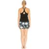 imageHawaii Hangover Womens Athletic Sportswear Solid Tank Top and Patterned Bike Shorts SetWispy Cereus Black