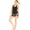 imageHawaii Hangover Womens Athletic Sportswear Solid Tank Top and Patterned Tennis Shorts SetLotus and Orchid Black