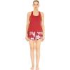 imageHawaii Hangover Womens Athletic Sportswear Solid Tank Top and Patterned Tennis Shorts SetLotus and Orchid Red