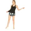 imageHawaii Hangover Womens Athletic Sportswear Solid Tank Top and Patterned Tennis Shorts SetWispy Cereus Black