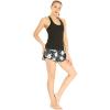 imageHawaii Hangover Womens Athletic Sportswear Solid Tank Top and Patterned Tennis Shorts SetWispy Cereus Black