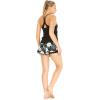 imageHawaii Hangover Womens Athletic Sportswear Solid Tank Top and Patterned Tennis Shorts SetWispy Cereus Black