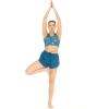 imageWomens Athletic Sportswear Patterned Bra Top and Solid Tennis Shorts SetCrayon Palms Green