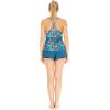 imageWomens Athletic Sportswear Patterned Tank Top and Solid Tennis Shorts with Tights SetCrayon Palms Green