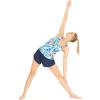 imageWomens Athletic Sportswear Patterned Tank Top and Solid Tennis Shorts with Tights SetFirebird Blue White