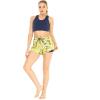 imageWomens Athletic Sportswear Solid Bra Top and Patterned Tennis Shorts SetGarden Poppy Yellow