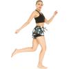 imageWomens Athletic Sportswear Solid Bra Top and Patterned Tennis Shorts SetWispy Cereus Black