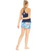 imageWomens Athletic Sportswear Solid Tank Top and Patterned Skorts with Tights SetFirebird Blue White