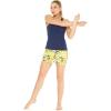 imageWomens Athletic Sportswear Solid Tank Top and Patterned Skorts with Tights SetGarden Poppy Yellow