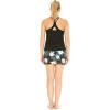 imageWomens Athletic Sportswear Solid Tank Top and Patterned Skorts with Tights SetWispy Cereus Black