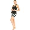 imageWomens Athletic Sportswear Solid Tank Top and Patterned Skorts with Tights SetWispy Cereus Black