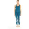 imageWomens Athletic Sportswear Solid Tank Top and Side Floral Legging SetCrayon Palms Green