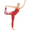 imageWomens Athletic Sportswear Solid Tank Top and Side Floral Legging SetLotus and Orchid Red