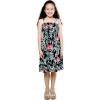 imageGirl Hawaiian Elastic Top Strap Dress in Wispy CereusBlooming Lily Black