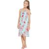 imageGirl Hawaiian Halter Dress in Pink Hibiscus Vine BlackPink Turquoise Hibiscus Vine