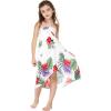 imageGirl Hawaiian Halter Dress in Pretty Tropical Hot PinkPretty Tropical White