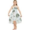 imageGirl Hawaiian Halter Dress in Various PatternsWispy Cereus Light Blue