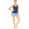 imageHawaii Hangover Womens Athletic Sportswear Solid Tank Top and Patterned Tennis Shorts SetFirebird Blue White