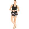 imageHawaii Hangover Womens Athletic Sportswear Solid Tank Top and Patterned Tennis Shorts SetLotus and Orchid Black