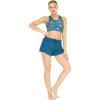 imageWomens Athletic Sportswear Patterned Bra Top and Solid Tennis Shorts SetCrayon Palms Green