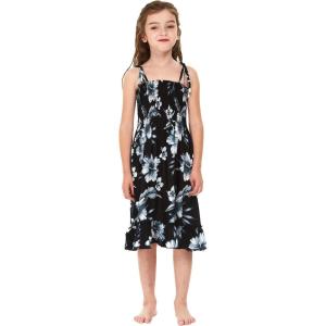 imageGirl Hawaiian Elastic Top Strap Dress in Day Dream BloomMidnight Bloom