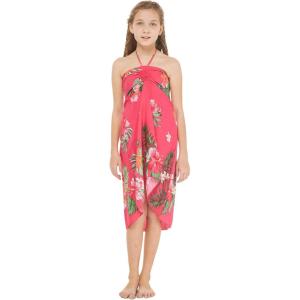 imageGirl Hawaiian Halter Dress in Pretty Tropical Hot PinkPretty Tropical Hot Pink