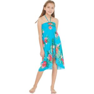 imageGirl Hawaiian Halter Dress in Pretty Tropical Hot PinkPretty Tropical Turquoise