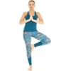 imageHawaii Hangover Womens Athletic Sportswear Solid Tank Top and Patterned Legging SetCrayon Palms Green