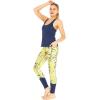imageHawaii Hangover Womens Athletic Sportswear Solid Tank Top and Patterned Legging SetGarden Poppy Yellow