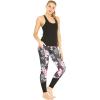 imageHawaii Hangover Womens Athletic Sportswear Solid Tank Top and Patterned Legging SetLotus and Orchid Black