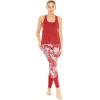 imageHawaii Hangover Womens Athletic Sportswear Solid Tank Top and Patterned Legging SetLotus and Orchid Red