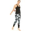 imageHawaii Hangover Womens Athletic Sportswear Solid Tank Top and Patterned Legging SetWispy Cereus Black