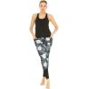 imageHawaii Hangover Womens Athletic Sportswear Solid Tank Top and Patterned Legging SetWispy Cereus Black