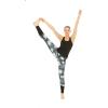 imageHawaii Hangover Womens Athletic Sportswear Solid Tank Top and Patterned Legging SetWispy Cereus Black
