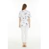 imageHawaiian Print Cotton 2 Pockets Scrub Top in Classic Map and Dolphin WhiteClassic Map and Dolphin White