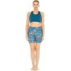 imageWomens Athletic Sportswear Solid Bra Top and Patterned Bike Shorts SetCrayon Palms Green