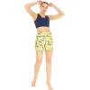 imageWomens Athletic Sportswear Solid Bra Top and Patterned Bike Shorts SetGarden Poppy Yellow