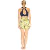 imageWomens Athletic Sportswear Solid Bra Top and Patterned Bike Shorts SetGarden Poppy Yellow