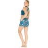 imageWomens Athletic Sportswear Solid Bra Top and Patterned Skorts with Tights SetCrayon Palms Green
