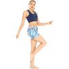 imageWomens Athletic Sportswear Solid Bra Top and Patterned Skorts with Tights SetFirebird Blue White