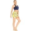 imageWomens Athletic Sportswear Solid Bra Top and Patterned Skorts with Tights SetGarden Poppy Yellow